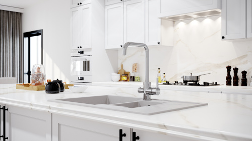 Смеситель для кухни Paulmark LOGAS Lo213021-CR на мойку хром - фото 3